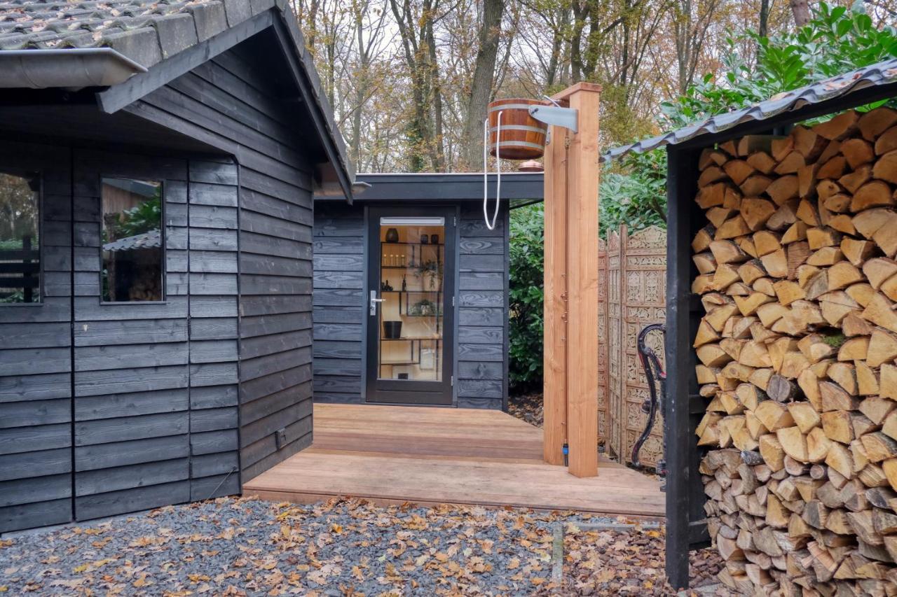 Lodge In Een Bosrijke Omgeving Met Hottub & Sauna Opt Rheezerveen Dış mekan fotoğraf